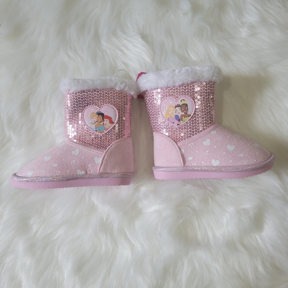 Disney Princes Pink Sequin Princess Boots - Picture 1 of 12